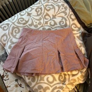 Plaid Pleated Skirt